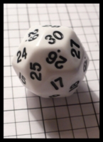 Dice : Dice - 30D - Koplow White with Black Numerals - FA collection buy Dec 2010